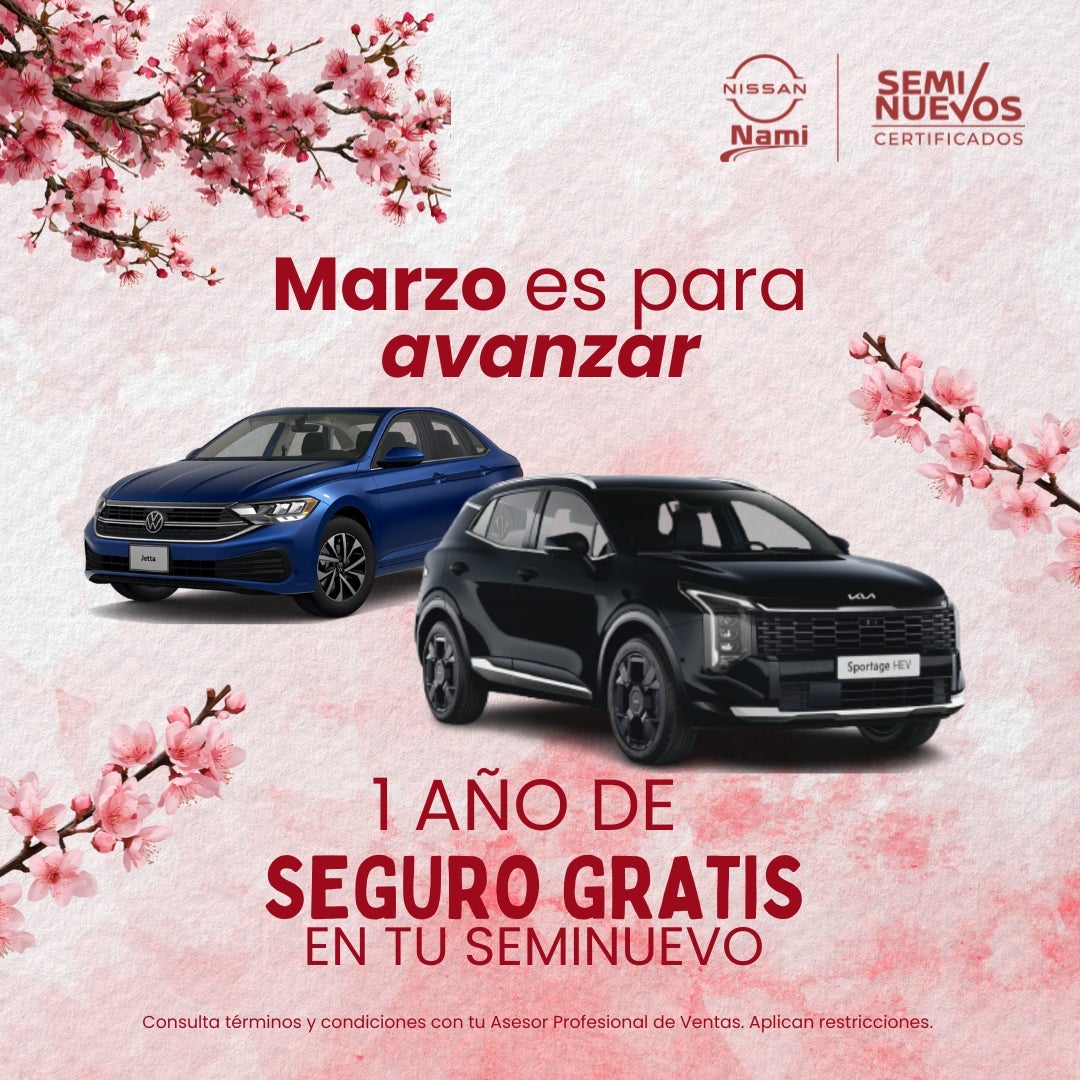 Estrena un seminuevo con seguro gratis